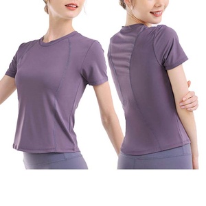 Camiseta Deportiva de Yoga para Mujer, Diseño de Cuello Redondo, Secado Rápido, Estilo Nuevo, Logotipo Personalizado, Alta Calidad - Product Image 2