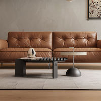 Table basse de style italien classique et luxueuse avec rangement, table centrale de haute qualité, ensemble de tables basses design pour salon, pour la maison