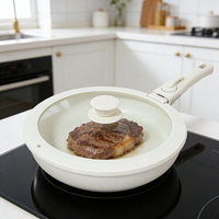 Juego de Ollas y Sartenes E-TOP Antiadherentes de 16 Piezas, Juego de Utensilios de Cocina con Mango Desmontable, Juego de Utensilios de Cocina Antiadherentes para Inducción, Apto para Horno