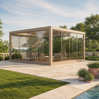 Pergola à toit à lames motorisées, gazebo imperméable, aluminium écologique, balcon extérieur, CE