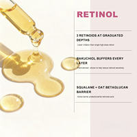 Sérum Triple Rétinoïdes Bakuchiol Anti-Âge Réparateur Cutané Acide Hyaluronique Non Gras Utilisation Nocturne Visage Niacinamide Squalane OEM 30ml