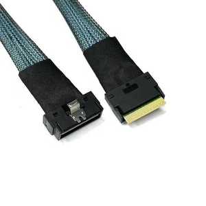Pcie 4.0 Slimsas 8I 24G 0.6M Lp Sff-8654 Server High-Speed Connection <b>Cable</b> Nickel Plated Tinned Copper Braid Shielding - Product Image 4
