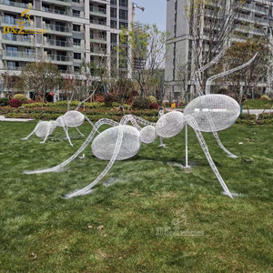 Scultura a grandezza naturale delle formiche di marcia del filo di acciaio inossidabile della decorazione moderna dello zoo del parco da vendere - Product Image 2