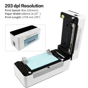Mini impresora térmica de embalaje de recibos, impresora de pegatinas de 40-110mm, 4x6, 110mm, etiqueta de envío, impresora Tsc de escritorio - Product Image 4