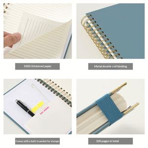 Offre Spéciale – Carnet à spirale A4/B5 en PP, logo imprimé UV, couleur personnalisée, haute qualité, à feuilles mobiles, pour étudiants - Product Image 3