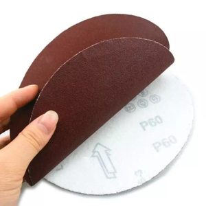 5 inç cırt cırt kum disk 120 kum alüminyum oksit zımpara kağıdı ahşap parlatma için 8 delik yuvarlak zımpara - Product Image 4