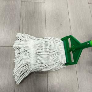 Vadrouille en coton à l'ancienne personnalisée Mandrin amovible en bois Tête de vadrouille en fil de coton Tête de remplacement en cire à eau directe - Product Image 2