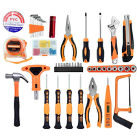 Household 45-Piece Multi-Functional Carbon Steel Hardware and Repair Tool Set Toolbox Kit House Repair Tool Kit