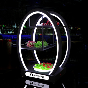 Bandeja de frutas iluminada de 3 niveles Phebe Glowing, bandeja de aperitivos con luz LED para bares, KTV, discotecas, fiestas. - Product Image 4