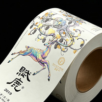 Étiquettes personnalisées de haute qualité avec estampage à chaud doré, texture mate, rouleau d'étiquettes pour bouteilles de vin, impression d'étiquettes dorées avec vernis sélectif UV