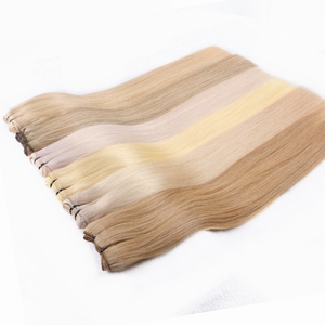 XUCHANG ARMONIA di Remy Del Virgin Macchina Cucito Piatto di Trama di Estensione Dei <span class=keywords><strong>Capelli</strong></span> Cuticola Allineati Puro Dei <span class=keywords><strong>Capelli</strong></span> 1pc 100 g/pz 12 "14" 16 "18" 22" - Product Image 2