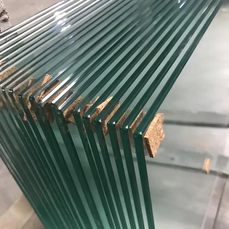 テーブルトップ強化ガラスパネル12Mm安全研磨手すり強化ガラス製造