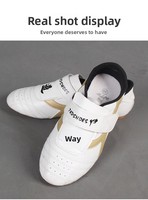 Chaussures de Taekwondo légères pour enfants et adultes, unisexes, semelles souples, respirantes, écologiques, en nylon XPE TPR, résistantes à l'usure