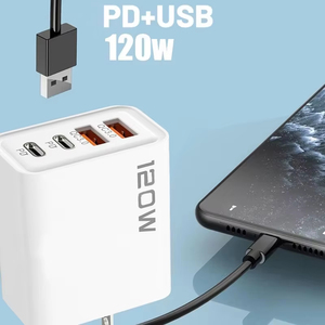 <span class=keywords><strong>Cargador</strong></span> USB PD <span class=keywords><strong>de</strong></span> 120W, adaptador <span class=keywords><strong>de</strong></span> teléfono móvil tipo C <span class=keywords><strong>de</strong></span> carga rápida para iPhone 15 Pro, Samsung Quick Charge 3,0, <span class=keywords><strong>cargador</strong></span> <span class=keywords><strong>de</strong></span> pared con enchufe europeo/estadounidense - Product Image 3