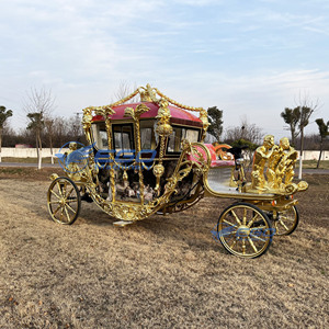 Charrette royale électrique personnalisable pour mariage, sculpture de cheval et chariot, charrette royale luxueuse - Product Image 5