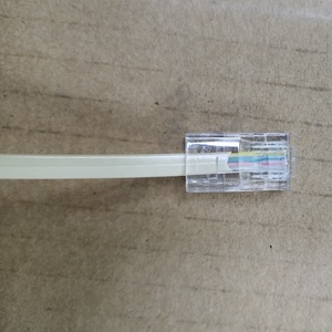 8P4C <span class=keywords><strong>RJ45</strong></span> mâle à 6P4C <span class=keywords><strong>RJ11</strong></span> femelle câble adaptateur en cuivre type plat avec gaine en PVC pour télécommunication - Product Image 2