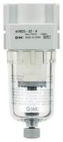 Séparateur de brume d'huile AFM2002BCA 200 L/min, précision de filtration de 0,3 µm, interface Rc 1/4, fonctionnement maximal à 60°C, 0,05
