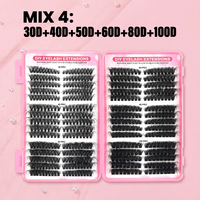 Libro de Pestañas de Gran Capacidad, 560 Pestañas en Racimo 30D 40D 50D 8-16mm, Pestañas Individuales de Volumen, Extensión de Pestañas de Visón Sintético, Resistentes al Sudor, DIY