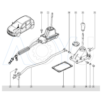 Pièces automobiles Aoyu Pièce de rechange pour voiture Ensemble de transmission Levier de vitesses pour Renault Logan Dacia Sandero 349016019R