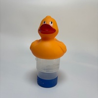 Ensemble de distributeurs de chlore flottants pour piscine en forme d'animaux (canard, flamant rose, tortue)