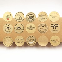 Autocollant adhésif en papier kraft coloré, étiquette fragile avec code-barres pour aliments, bougies et artisanat, impression de logo personnalisée