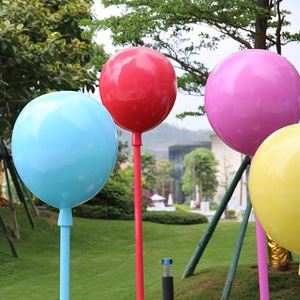 <b>Balloon</b> Sculpture Stainless Steel Fiberglass Outdoor Landscape <b>Decoration</b> Irregular Geometric Modern Design Floor Mount - Product Image 2