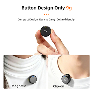 Micrófono Lavalier Inalámbrico 2.4G, Audio HiFi, Reducción de Ruido AI, Monitoreo en Tiempo Real de 300m, Micrófono de Solapa OEM para <span class=keywords><strong>YouTube</strong></span>, TikTok, Vlog - Product Image 2