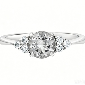 Bague en Morganite Baguette Certifiée IGI 2 Carats D VS1 CVD Or 18K Plaqué Rhodium Élégante Bijoux de Mariage Tendance - Product Image 2