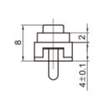Interrupteur à angle droit pour lampe torche DC 30V, mini bouton poussoir pour torche électrique, auto-bloquant ON-OFF, couleur noir/blanc
