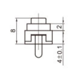 DC 1A/30V lanterna ângulo direito interruptor mini botão interruptor para tocha elétrica auto bloqueio ON-OFF balck/cor branca - Product Image 5
