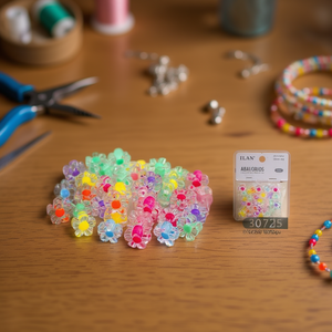 Perline Ilan Abalorios a forma di fiore da 12 mm per la creazione di gioielli, confezione da 18 g - Product Image 3