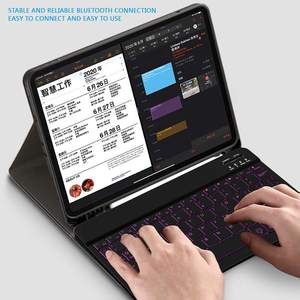 Custom German Layout bluetooth Azerty Keyboard Clavier Sans Fil Backlit Portable Wireless Keyboard for 8 <b>Inch</b> <b>Android</b> <b>Tablet</b> - Product Image 2