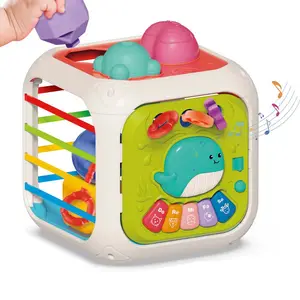 2024 Baby Nieuwe Vroege Educatieve 7 In 1 Montessori Sorteerder Sensorisch Speelgoed Babymuziek Activiteit Blokkeert Speelgoed