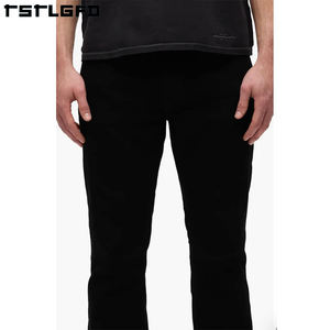 Streetwear personnalisé en gros Jeans évasés empilés Pantalon baggy vierge Jeans évasés empilés vintage pour hommes - Product Image 4
