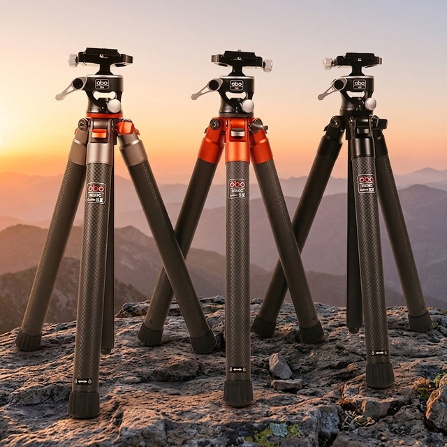 Professional Mini Carbon Fiber Camera Tripod with Bubble Level Twist Lock-Lightweight Portable for DSLR Mirrorless & Smartphone