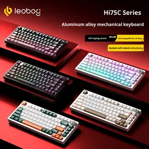 Kit de personnalisation de clavier mécanique à trois modes LEOBOG Hi75C, sans fil, pour jeux électroniques, ordinateur de bureau, bureau, rétroéclairage RVB - Product Image 3