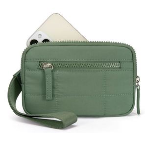 Portefeuilles matelassés en nylon imperméables pour femmes, personnalisés en gros, pour téléphone, cartes de crédit, avec dragonne, idéaux pour les voyages - Product Image 6