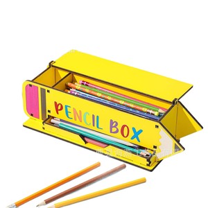 Lindo Portalápices de Dibujos Animados, Caja de Almacenamiento Multifuncional, Material Escolar, Portalápices de Madera, Regreso a Clases - Product Image 1