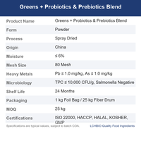 LCHBIO – Extrait végétal en vrac, mélange de probiotiques et prébiotiques verts, poudre de vitamine C soluble, séchée par pulvérisation, qualité cosmétique, usage quotidien
