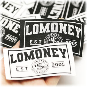 Miếng Dán Nhãn Damask Thương Hiệu Tùy Chỉnh Chất Lượng Cao Miếng Dán Nhãn Vải <span class=keywords><strong>Cotton</strong></span> Hữu Cơ Nhãn Dệt Satin Cho Hàng May Mặc - Product Image 2