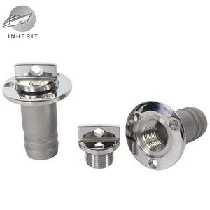 Connecteur de sortie d'eau pour bateau de plaisance en acier inoxydable 316 poli miroir, 68x48mm - Product Image 2