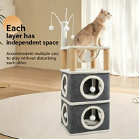 Meubles de jeu compacts pour chatons avec hamac capsule transparent et balles de jeu suspendues pour chat