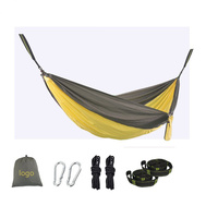 Hamac en nylon parachute 210T, résistant aux déchirures, léger, séchage rapide, portable, pour une ou deux personnes