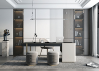 Bibliothèque modulaire en MDF moderne entièrement personnalisable avec des étagères réglables pour la maison, le bureau, le salon, l'appartement, l'hôpital