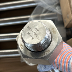 Tornillo de titanio M10x70 S43100 Acero inoxidable 314 UNS S30451 1,4547 DIN933 Perno en Inconel 718 - Product Image 3
