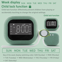 Horloge vibrante de voyage portable double réveil rechargeable avec fonction DST pour sourds et malentendants