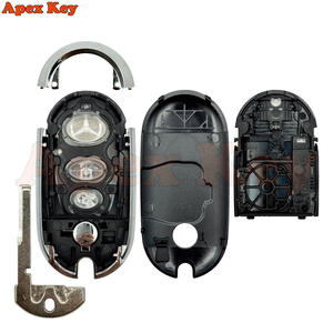 เคสอะลูมิเนียมอัลลอยคุณภาพสูง 3 ปุ่ม สำหรับรีโมทคอนโทรลรถยนต์เมอร์เซเดส-เบนซ์ รุ่นใหม่ C260L E300L  พร้อมเปลือกเปลี่ยนสำหรับกุญแจสมาร์ทการ์ด - Product Image 3