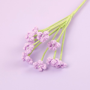 Flores de lana hechas a mano con ganchillo y tejido a punto, producto terminado de paniculata, ramo hecho a mano, recuerdos para el Día de San Valentín, regalos para días festivos. - Product Image 2