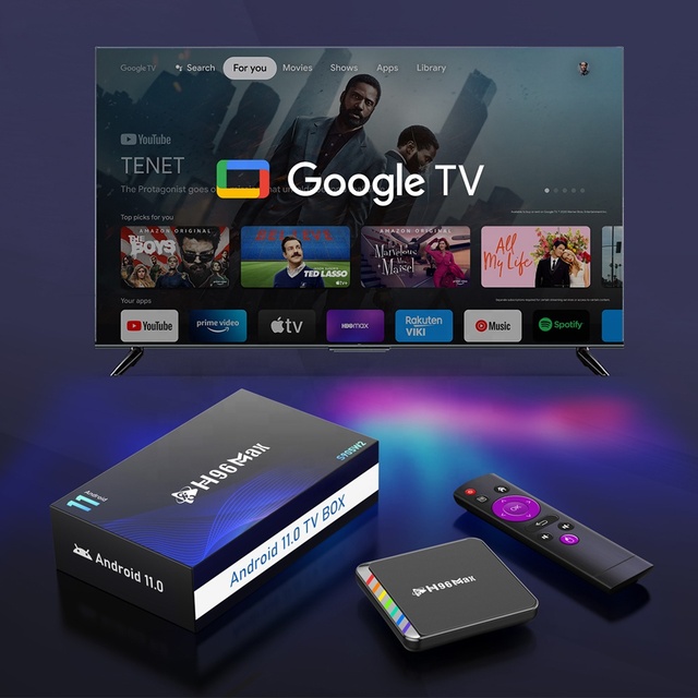 H96 MAX Quad Core STB 4K Streaming Device Smarter Internet Ott WiFi 6 Media Player Premium Google Android 11 Pro Set Top TV Box