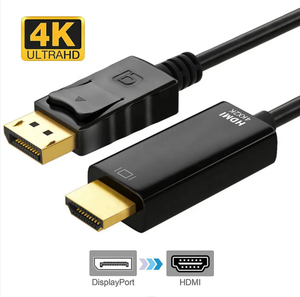 OEM 4K * 2K DP <span class=keywords><strong>Displayport</strong></span> mâle vers <span class=keywords><strong>HDMI</strong></span> femelle <span class=keywords><strong>câble</strong></span> adaptateur convertisseur boîtier 4mm Stock <span class=keywords><strong>144hz</strong></span> moniteur 1 * DP poly-sac plastique PVC or - Product Image 2